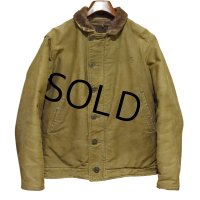 40's【ビンテージ】【米軍実物】【U.S.NAVY】【N-1】【バックステンシル入り】【デッキジャケット】【US38程度】 