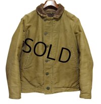 40's【ビンテージ】【米軍実物】【U.S.NAVY】【N-1】【バックステンシル入り】【デッキジャケット】【US38程度】 