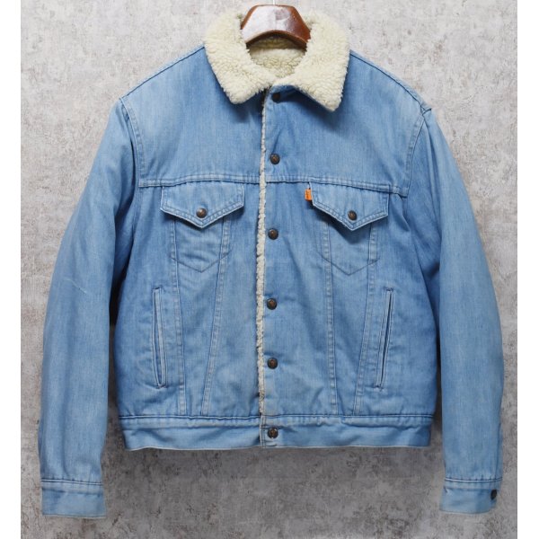 画像4: 【80s~】【USA製】ビンテージ【Levis】リーバイス 【サックスブルー】 裏ボア付き【デニムジャケット】ボアジャン 