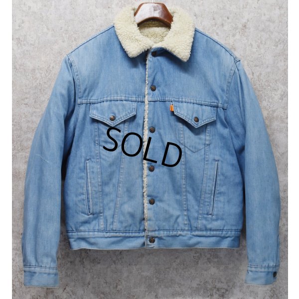 画像4: 【80s~】【USA製】ビンテージ【Levis】リーバイス 【サックスブルー】 裏ボア付き【デニムジャケット】ボアジャン 