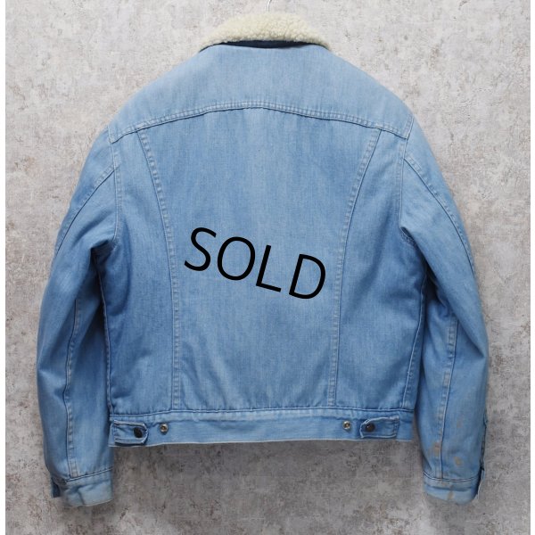画像3: 【80s~】【USA製】ビンテージ【Levis】リーバイス 【サックスブルー】 裏ボア付き【デニムジャケット】ボアジャン 