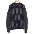 【ビンテージ】【Dockers】ドッカーズ【黒ｘブルー×ブラウン】【アクリルｘレーヨン】【タオル地】スウェット【サイズXL】 
