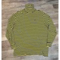USA製【オールドラルフローレン】POLO RALPH LAUREN ビンテージ【黄色ｘネイビー】ボーダー【タートルネックロンT】【サイズL】 