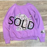 90's【ビンテージ】【Pannil】パニール【ウサギプリント】【パープル】【スウェット】【レディース古着】【サイズL】 
