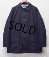 【RALPH LAUREN】【ラルフローレン】【ネイビー×裏地チェック】【コットンジャケット】【ジップアップコート】【サイズXL】 