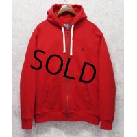 【程度良好!!】RALPH LAUREN【ラルフローレン】【赤】フルジップパーカー【コットンパーカー】【サイズXXL】 