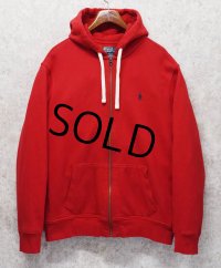 【程度良好!!】RALPH LAUREN【ラルフローレン】【赤】フルジップパーカー【コットンパーカー】【サイズXXL】 