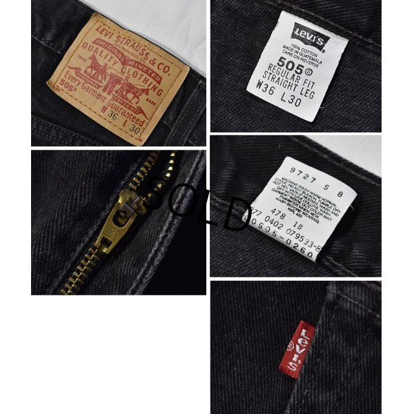 画像3: 00's~【ビンテージ】【LEVI'S】【リーバイス５０５】505【黒】【デニムパンツ】ブラックデニム【36×30】 