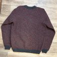 画像3: 80’s ノルウェー製【L.L.Bean】【ＬＬビーン】【バーズアイ】【チャコール×赤】【ウールニットセーター】【サイズＬ】<br> (3)