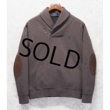 程度良好【ラルフローレン】【POLO RALPH LAUREN】【ブラウン】【ショールカラースウェット】【サイズＭ】 