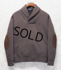 程度良好【ラルフローレン】【POLO RALPH LAUREN】【ブラウン】【ショールカラースウェット】【サイズＭ】 