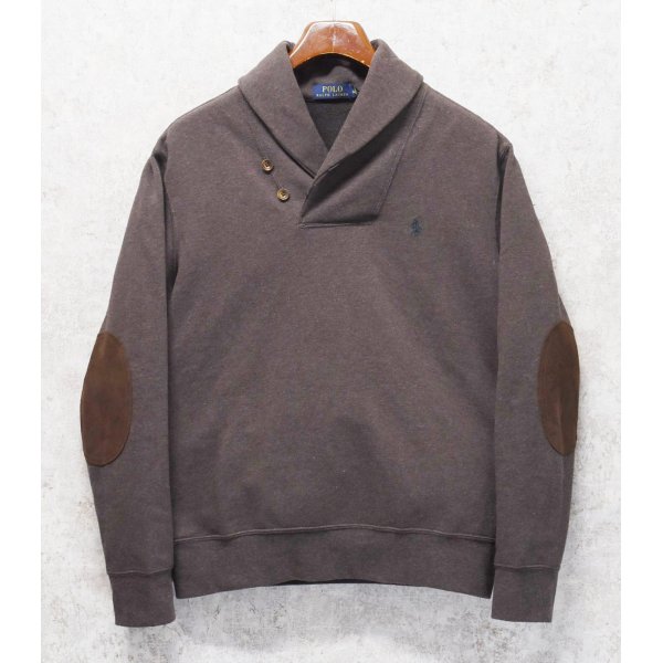 画像1: 程度良好【ラルフローレン】【POLO RALPH LAUREN】【ブラウン】【ショールカラースウェット】【サイズＭ】 