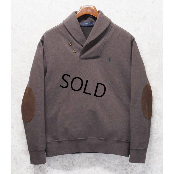 画像1: 程度良好【ラルフローレン】【POLO RALPH LAUREN】【ブラウン】【ショールカラースウェット】【サイズＭ】 