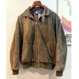 画像1: 90's~ ビンテージ【ラルフローレン】【POLO RALPH LAUREN】ブラウン チンストラップ付き【スエードブルゾン】スウィングトップ【サイズＬ】<br> (1)