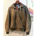 90's~ ビンテージ【ラルフローレン】【POLO RALPH LAUREN】ブラウン チンストラップ付き【スエードブルゾン】スウィングトップ【サイズＬ】 