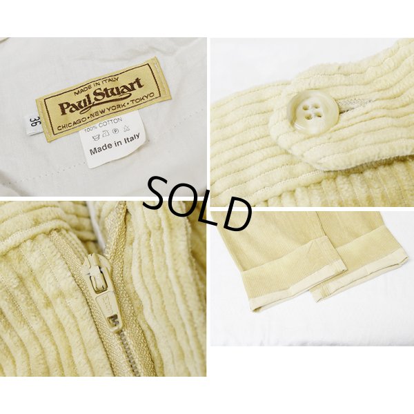 画像2: イタリー製【イタリア製】【ビンテージ】【Paul Stuart】【ポールスチュアート】ベージュ【2タック】【コーデュロイスラックス】【サイズ36】