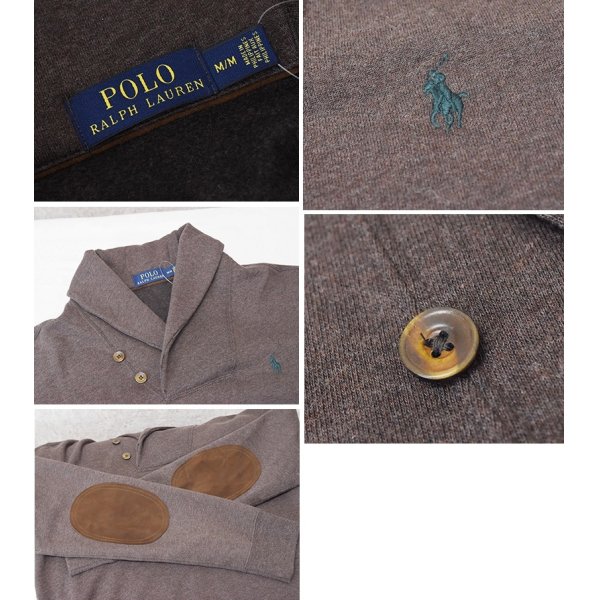 画像2: 程度良好【ラルフローレン】【POLO RALPH LAUREN】【ブラウン】【ショールカラースウェット】【サイズＭ】 