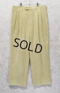 イタリー製【イタリア製】【ビンテージ】【Paul Stuart】【ポールスチュアート】ベージュ【2タック】【コーデュロイスラックス】【サイズ３６】 