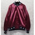 画像1: 【USA製】【ビンテージ】Black sheep【ブラックシープ】【エンジ】柄リブ【サテンスタジャン】【サイズＸＬ】<br> (1)
