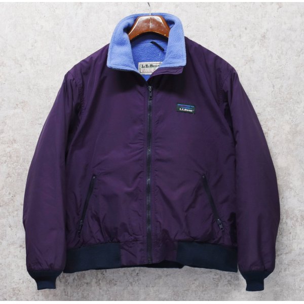 画像4: 90's【ビンテージ】L.L.Bean【ＬＬビーン】【紫×紺リブ】裏地フリース【ウォームアップジャケット】【メンズＭ程度】 