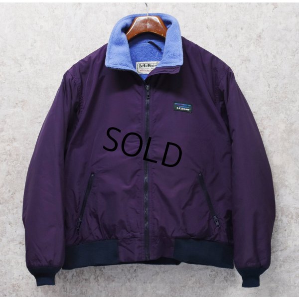 画像4: 90's【ビンテージ】L.L.Bean【LLビーン】【紫×紺リブ】裏地フリース【ウォームアップジャケット】【メンズM程度】