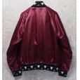 画像3: 【USA製】【ビンテージ】Black sheep【ブラックシープ】【エンジ】柄リブ【サテンスタジャン】【サイズＸＬ】<br> (3)