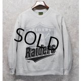 90's【USA製】【ビンテージ 】【HOME TEAM】【NFL】【LOS ANGELES RAIDERS】【ロサンゼルスレイダーズ】【グレー】【スウェット】【サイズM】 