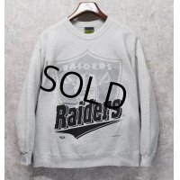 90's【USA製】【ビンテージ 】【HOME TEAM】【NFL】【LOS ANGELES RAIDERS】【ロサンゼルスレイダーズ】【グレー】【スウェット】【サイズM】 