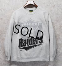 90's【USA製】【ビンテージ 】【HOME TEAM】【NFL】【LOS ANGELES RAIDERS】【ロサンゼルスレイダーズ】【グレー】【スウェット】【サイズM】 