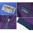 画像2: 90's【ビンテージ】L.L.Bean【ＬＬビーン】【紫×紺リブ】裏地フリース【ウォームアップジャケット】【メンズＭ程度】<br> (2)