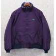画像1: 90's【ビンテージ】L.L.Bean【ＬＬビーン】【紫×紺リブ】裏地フリース【ウォームアップジャケット】【メンズＭ程度】<br> (1)