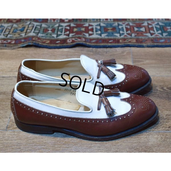 画像5: 【ブルックスブラザーズ】【茶色×白】【オールデン】メダリオン【タッセルローファー】【9 1/2 2E】【27.5cm程度】 