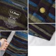 画像2: 【L.L.Bean 】【L.L.ビーン】ビンテージ【オリーブｘ紫ｘ水色】ボーダー【フリースジャケット】フリースシャツ【サイズＭＲ】<br> (2)