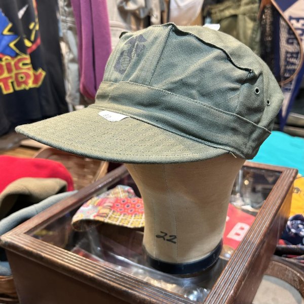 画像3: デッドストック 50's【ビンテージ】米軍実物【USMC】【HBTキャップ】サイズ SMALL【59cm程度】