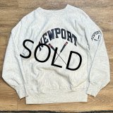 90's【USA製】【Champion】【チャンピオン】【リバースウィーブ】NEW PORT【グレー】【スウェット】【サイズL】 