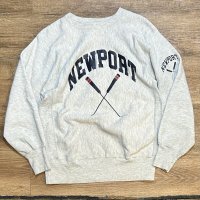 90's【USA製】【Champion】【チャンピオン】【リバースウィーブ】NEW PORT【グレー】【スウェット】【サイズL】 
