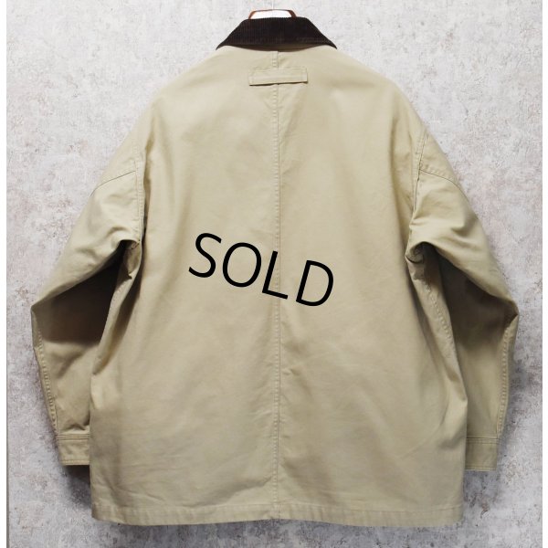 画像3: 【ビンテージ】【エディーバウアー】【ベージュ×襟ブラウンコーデュロイ】コットンジャケット【ハンティングジャケット】【サイズL】