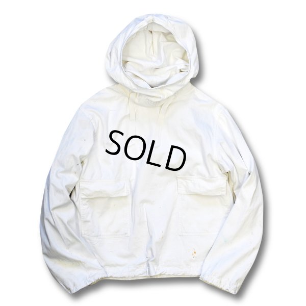画像1: 40's【U.S.NAVY】ビンテージ【白】【サルベージパーカー】【サイズM】 