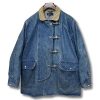 90's【ビンテージ】【ラルフローレン】POLO RALPH LAUREN 【デニムジャケット】【ファイヤーマンジャケット】【サイズL】  
