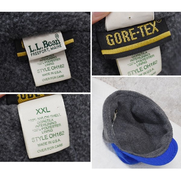 画像2: 【USA製】【ビンテージ】【L.L.Bean】エルエルビーン【青×裏地フリース】耳当て付き【ゴアテックス】【フリースキャップ】【サイズXXL】 