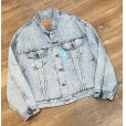 画像1: 90’s 【ビンテージ】USA製【リーバイス】【LEVIS】【70598】【ケミカルウォッシュ】【デカパッチ】【Gジャン】デニムジャケット【サイズXL】<br> (1)
