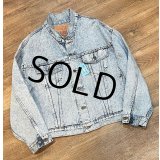 90’s 【ビンテージ】USA製【リーバイス】【LEVIS】【70598】【ケミカルウォッシュ】【デカパッチ】【Gジャン】デニムジャケット【サイズXL】 