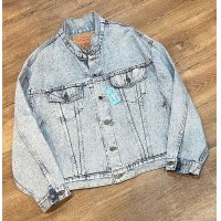 90’s 【ビンテージ】USA製【リーバイス】【LEVIS】【70598】【ケミカルウォッシュ】【デカパッチ】【Gジャン】デニムジャケット【サイズXL】 