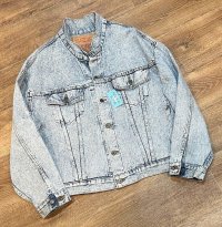 90’s 【ビンテージ】USA製【リーバイス】【LEVIS】【70598】【ケミカルウォッシュ】【デカパッチ】【Gジャン】デニムジャケット【サイズXL】 