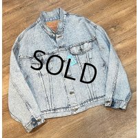 90’s 【ビンテージ】USA製【リーバイス】【LEVIS】【70598】【ケミカルウォッシュ】【デカパッチ】【Gジャン】デニムジャケット【サイズXL】 