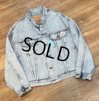 90’s 【ビンテージ】USA製【リーバイス】【LEVIS】【70598】【ケミカルウォッシュ】【デカパッチ】【Gジャン】デニムジャケット【サイズXL】 
