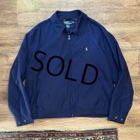 【ラルフローレン】【POLO RALPH LAUREN】【紺ｘ裏地白格子柄】【ブルゾン】スウィングトップ【サイズＸＬ】 