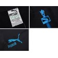 画像2:  ビンテージ【ＰＵＭＡ】プーマ【黒ｘ青ライン】ポリエステル【トラックジャケット】【サイズM】<br> (2)