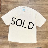 USA製 ビンテージ【MIX STUDIO】【白】【ヘンリーネックTシャツ】【半袖Tシャツ】【サイズＬ】 