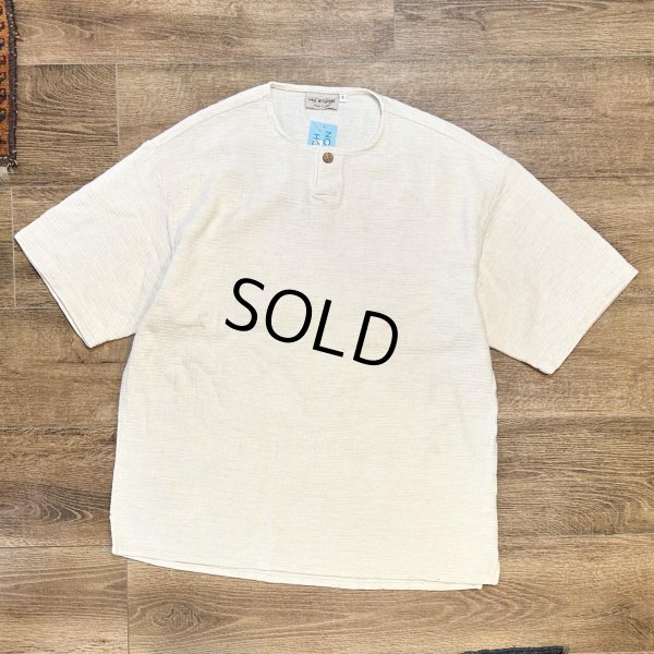 画像1: USA製 ビンテージ【MIX STUDIO】【白】【ヘンリーネックTシャツ】【半袖Tシャツ】【サイズＬ】 